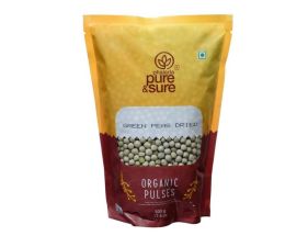 PURE & SURE ORGANIC GREEN PEAS DRIED 500GM